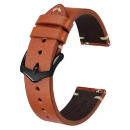 BISONSTRAP Crazy Horse Leather Watch Strap Bands,18mm 20mm 22mm,for Smartwatch Huawei Samsung Galaxy Gear,Black Green Brown