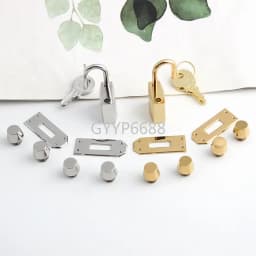 1/5Sets Stainless Steel Metal Rectangle Hanger Clasp Locks For DIY Craft Handbags Purse Bags Belt Buckles Hardware Accessories