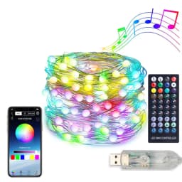 20M Smart App Control LED Fairy Lights USB Remote RGB BT Christmas Tree String Lights Garland for Wedding Holiday New Year Decor