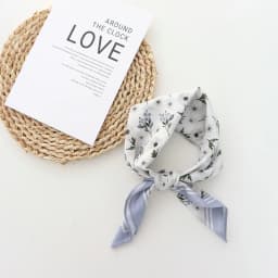 2025 Korean Style All-Matching Floral Square Scarf Cotton Small Scarf Retro Women's Thin Fresh Decoration Silk Scarf Headband