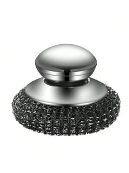 1/2 Pcs Stainless Steel Pot Brush With Handle, Heavy Duty Dish Scrubber Scouring Pad, Steel Wool Cleaning Brush, Suitable For Pots, Pans, Grill, Sink