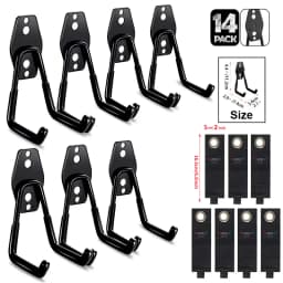 Heavy Duty Metal Hook Garage Organizer Wall Mount Anti-slip Bicycle Hanger Hooks Storage Hook For Ladders Garden Tool
