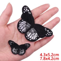 2PCS 21Color Butterfly Embroidered Patch Badges Iron On Patches For Clothing Thermoadhesive Patches On Clothes Sewing Appliques