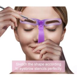 8 In 1 Reusable Eyebrows Shape Set Eye Brow Makeup Tools and Accessories Eyebrow Stencil Beauty Makeup Brow Stamp Template