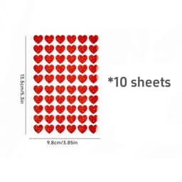 10 Sheets Laser Heart Stickers Pack Mini Color Love Self-adhesive Marker Notes Decoration for Diary Album Valentine's day A7754