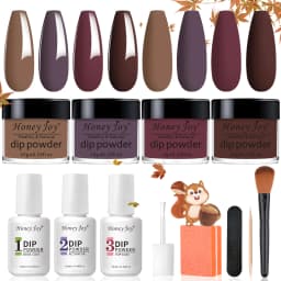 Dip Powder Set 4 Colors Classic Pink Nude Brown Neutral Skin Dip Powder Nail Kit with 3PCS Liquid for Manicure Salon DIY Gift