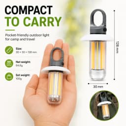 LED Rechargeable Flashlight Camping Lantern 5 Modes Super Bright Portable Hanging Tent Lamp Waterproof Hiking Fishing Outdoor