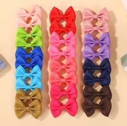 10/20/26/40pcs Random Color Bow Ribbon Hair Bow Clips Handmade Hairgripes Headwear Hairpins Baby Kids Hair Accessories