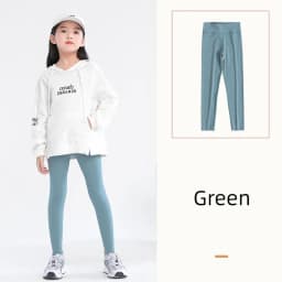 Autumn Solid Kid Leggings Girl Thin Tights Sweatpants 2+y Child Casual Ankle Length Pants Spring Toddler Skinny Cropped Trousers