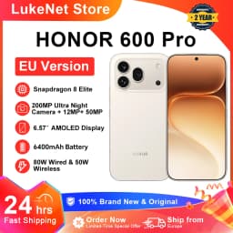 HONOR 600 Pro 5G Smartphone Snapdragon 8 Elite 200MP AI Ultra Night 6400mAh 80W Supercharge 50W Wireless 6.57"AMOLED AI Button
