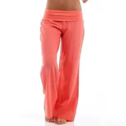 2026 Colorful Elastic Waist Versatile Orange and Green Wide-leg Elastic Pants Women High Waist