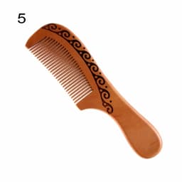 1PC Natural Peach Wood Handcrafted Fine Tooth Comb Anti-Static Head Massage Hairbrush Classic Comb Hair Styling Hair Care Tool