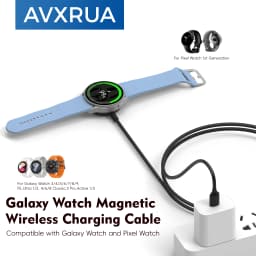 Wireless Charger Galaxy Watch Charger for Galaxy Watch 3/4/5/6/7/8/9, FE, Ultra1/2, 4/6/8 Classic.5 Pro, Active 1/2 USB-A USB-C