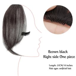 Invisible Synthetic Side Bangs Clip In Extension 2Pcs/Set Middle Part Bangs With Easy BB Clip-In Side Fringe Fits All Hair Types