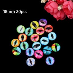 20Pcs Plastic Glass Dolls Eyes DIY Crafts Eyeballs Funny for Children Toys Dinosaur Animal Eyes Time Gem Accessories
