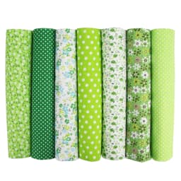 7PCS 25 X 25cm/50 X 50cm Squares Cotton Craft Fabric Cloths for DIY Bundle Patchwork Quilting Sewing Scrapbooking Art Craft