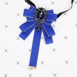 Gorgeous Bow Tie Vintage Luxury Lady Head Diamond Pearl Ribbon Tassel Brooch Chic Girls Elegant Costume Jewelry Collar Pin