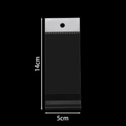 100pcs/lot Self-adhesive OPP Packaging Bags Transparent Small Jewelry Gift Packing Self Adhesive Candy Packaging Hanging Bag