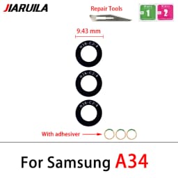 NEW Rear Back Camera glass Cover Lens With Adhesive For Samsung A13 A14 23 4G A32 A52 5G A33 A53 A73 A52 A72 A82 A52S A24 A34