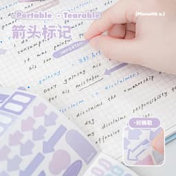 60sheets/box Planwith Sticker+ Series Portable Eardble Minimalist Ins Detachable Index Sticker Classification Label Sticker