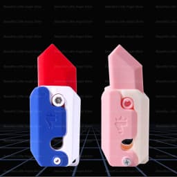 New Knife Fidget Toy 3D Printing Technology Stocking Stuffers Gift With Butterfly Claw Blade Carrot Fidget Toy Stress relief Toy