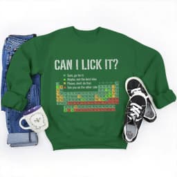 Can I Lick It Sweatshirts Periodic Table Print Men Women Fashion Casual Hooded Shirt Funny Chemistry Clothes Unisex Sweatshirt