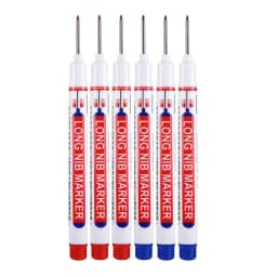 20MM Long Nib Marker Pens Waterproof Deep Hole Head Four Color 6Pcs/Set Markers For Metal Woodworking Marker Tools Art Supplies