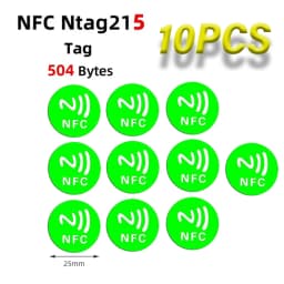 10Pcs Coloful Fast Reading Tag NFC Sticker 13.56 MHZ 540Bytes RFID NFC Tag Stickers Adhesive Labels for NFC Phones Self-adhesive