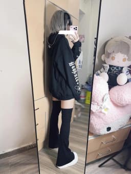 Solid Black Thigh High Socks Japanese Subcultural Spicy Girl Over Knee Leg Covers Cute Soft Girl Long Sock for Women Leg Warmers