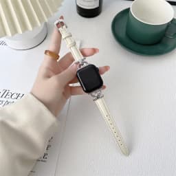 Genuine Band For Apple Watch Leather strap 41mm-45mm 49mm 38mm 40mm 42mm 44mm Slim bracelet iwatch series ultra 2 9 8 7 6 5 4 3