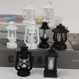1/5pcs Vintage Lantern Mini Retro Led Light Battery Operated Lighting Decorative Oil Lamp for Holiday Christmas Gifts Home Decor