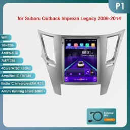Android 14 2Din Car Radio for Subaru Outback Impreza Legacy 2009-2014 Multimedia Video Player Carplay 4G Stereo 9.7"