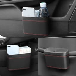 Multi-functional Car Trash Bin Hanging Vehicle Garbage Dust Case Universal Backrest Storage Box Pressing Trash Can Accessories