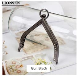 LIONSEN 11cm Triangle Purse Frame Kiss Clasp DIY Metal Accessories For Bag Frame Vintage Coin Purse Metal Clutch Bag Frame
