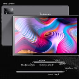 BDF P60 New 10.1 Inch Tablets Android 13 Ten Core 8GB RAM 256GB ROM Dual 4G LTE Phone Call Dual WiFi Bluetooth Google Tablet PC