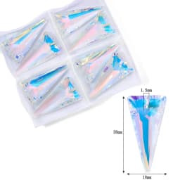 AB Color Crystal Pendant Beads Charms Multi -shape Glass Beads Jewelry Gems Stones for Jewelry Making Supplies DIY Earrings