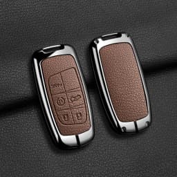 Car Key Case Holder For Jeep WK2 KL BU MP Renegade Grand Cherokee Dodge Ram Charger Challenger Chrysler 300C Journey 5Buttons