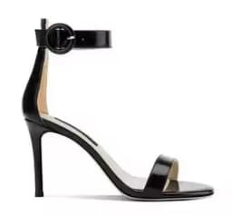 Small Size 33 Blue Red Black Khaki Nude White Solid Color One Line Buckle Sandals Woman 6 cm Stiletto Heels Party Dress Shoes