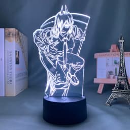 3d Led Lamp Anime Chainsaw Man for Bedroom Decoration Nightlight Kids Birthday Gift Manga Chainsaw Man Led Night Light Bedside