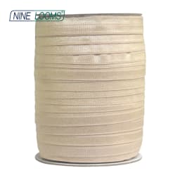 NINE LOOMS Plain Shiny Fold Over Elastics FOE 5/8" 15mm Spandex Band Tape Hair Tie Headband DIY Sewing Trim 50 100 Yard by Spool