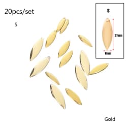 20pcs Bass Sequin Smooth Nickel Metal WillowMetal VIB Lure Blades Fishing Attractor Spinner