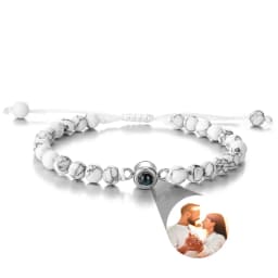 Beaded Personalized Photo Projection Bracelet Custom Photo Dog Paw Bracelet Pet Photo Necklace Cat PawPendant Commemorative Gift