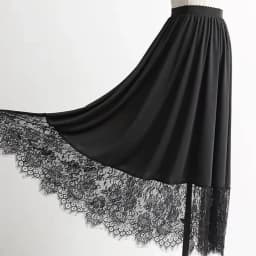 Chinese Style High Waisted Lining Petticoat Long Pleated Skirt Maxi Bottom Ladies White Black Lace Skirt for Hanfu