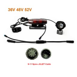 LinHi Electric Bicycle Modified Bike Light Waterproof kit Universal 24V 36V 48V 60V BAFANG KUNTENG JULET Steering Brake lights