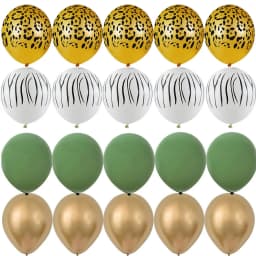 Wild Animal Balloon Tower with Gold 1-9 Number Balloon for Boy's Jungle Safari Birthday Party Decoration Forest Party Supply