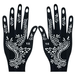 Pattern Tattoo Stencils for Women Hollow Henna Flower Tattoo Stencils for Hand Fingers Reusable Tattoo Templates Tattoo Tools