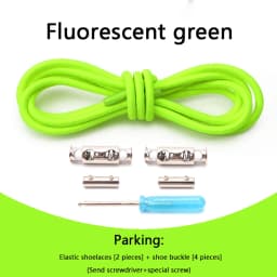 1 Pair No Tie Shoelaces For Sneakers Elastic Shoelace Metal Spring Lock Man And Woman Shoe Accessories Lazy Shoe Laces 100cm