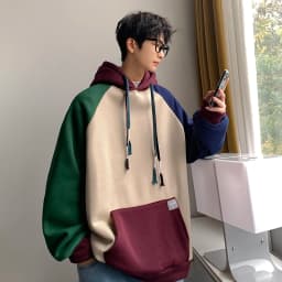 2026 Spring Men's Hoodie Sweatshirt Men Hooded Patchwork Daily Pullover Sports Streetwear Designer Autumn Clothing Hoodies