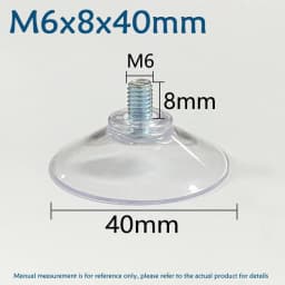 M4 M5 M6 M8 Transparent Suckers With Screw PVC Plastic Sucker Pad Holder Turn Nut Glass Table Tops Storage Tool Hooks
