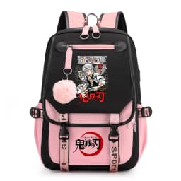 Kids Anime School Backpack Demon Slayer Pattern Casual Daypack for Girls Students Book Bag